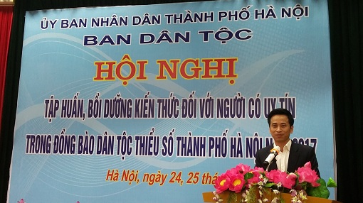 Đồng chí Nguyễn Ánh Dương – Phó Trưởng Ban phát biểu khai mạc Hội nghị tập huấn